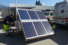 Carrello fotovoltaico con palo telescopico 7m